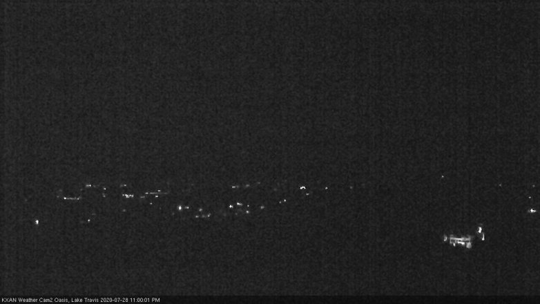 Lake Travis webcam, July 28, 2020 11:00 PM CT
