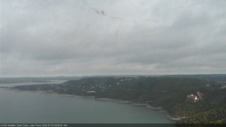 Lake Travis webcam, July 29, 2020 9:00 AM CT