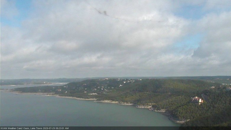 Lake Travis webcam, July 29, 2020 9:25 AM CT