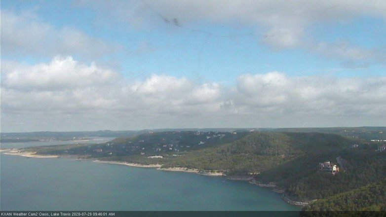 Lake Travis webcam, July 29, 2020 9:45 AM CT