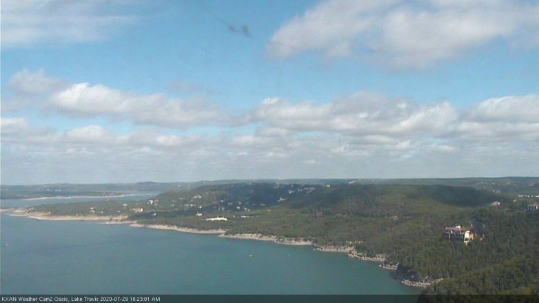 Lake Travis webcam, July 29, 2020 10:25 AM CT