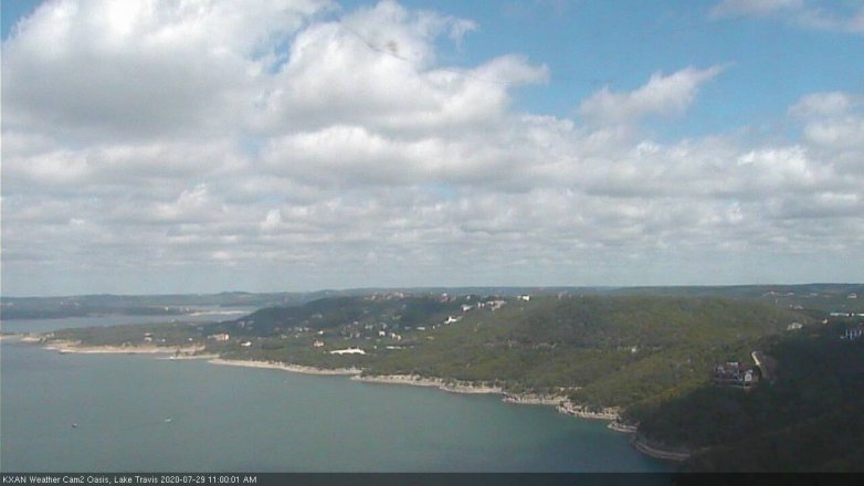 Lake Travis webcam, July 29, 2020 11:00 AM CT