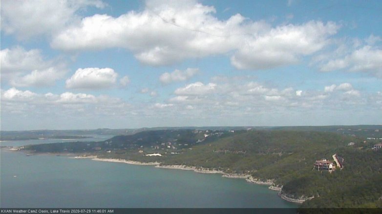 Lake Travis webcam, July 29, 2020 11:45 AM CT