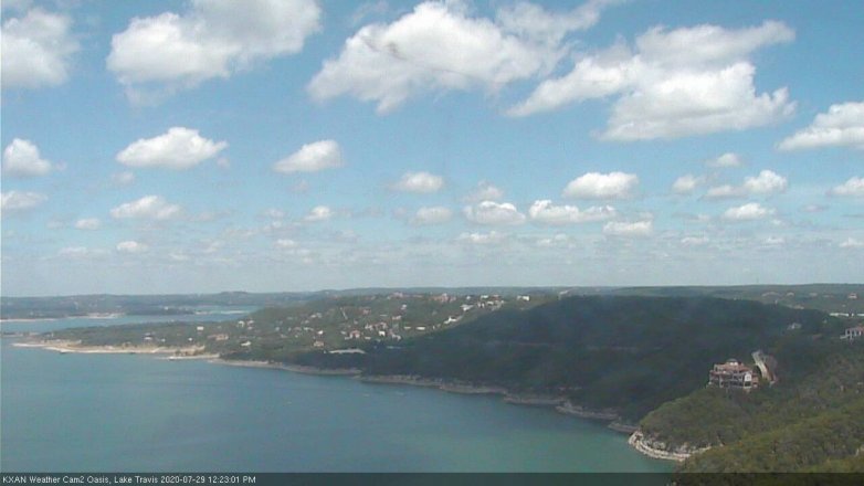 Lake Travis webcam, July 29, 2020 12:25 PM CT