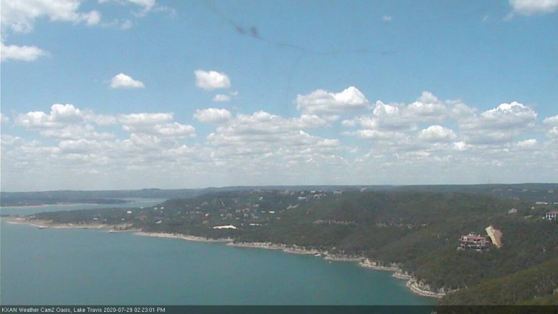 Lake Travis webcam, July 29, 2020 2:25 PM CT