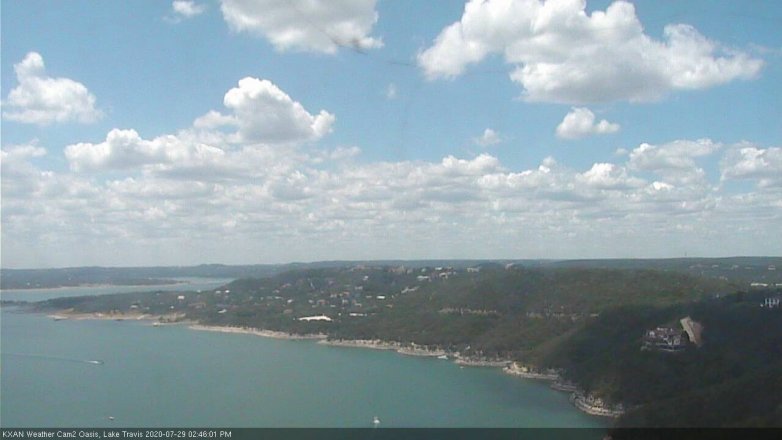 Lake Travis webcam, July 29, 2020 2:45 PM CT