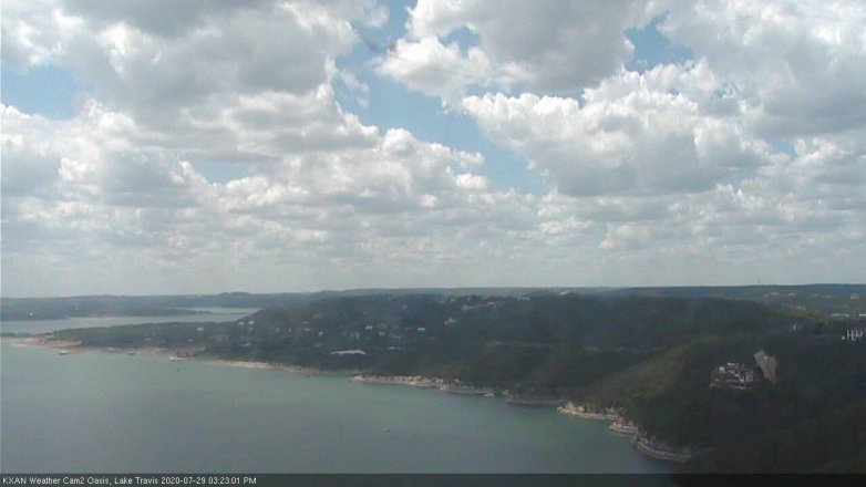 Lake Travis webcam, July 29, 2020 3:25 PM CT