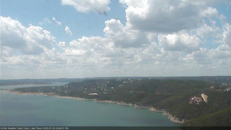 Lake Travis webcam, July 29, 2020 3:45 PM CT