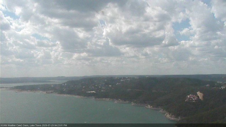 Lake Travis webcam, July 29, 2020 4:25 PM CT