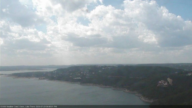Lake Travis webcam, July 29, 2020 4:45 PM CT