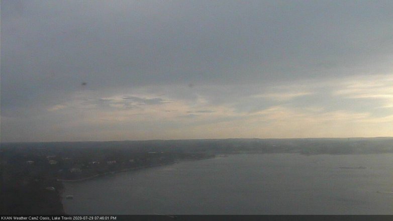 Lake Travis webcam, July 29, 2020 7:45 PM CT