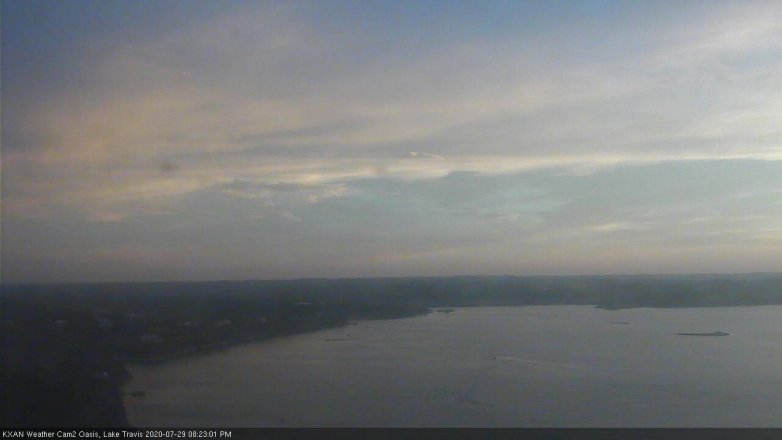 Lake Travis webcam, July 29, 2020 8:25 PM CT