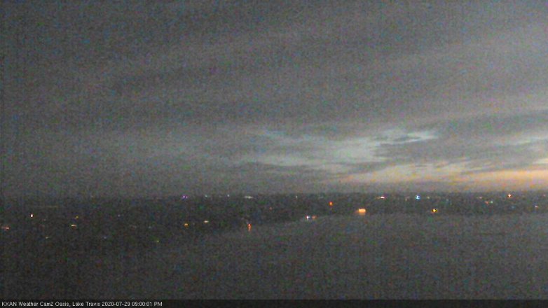 Lake Travis webcam, July 29, 2020 9:00 PM CT