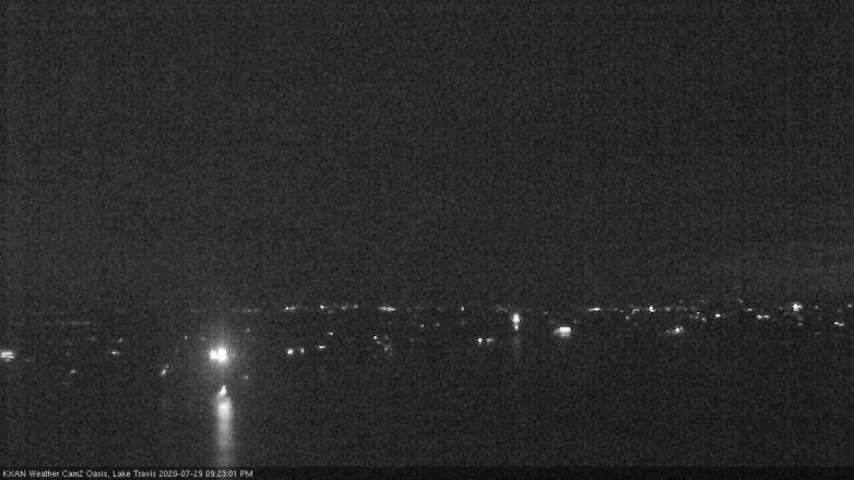 Lake Travis webcam, July 29, 2020 9:25 PM CT