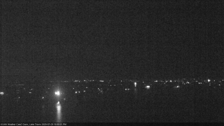 Lake Travis webcam, July 29, 2020 10:00 PM CT