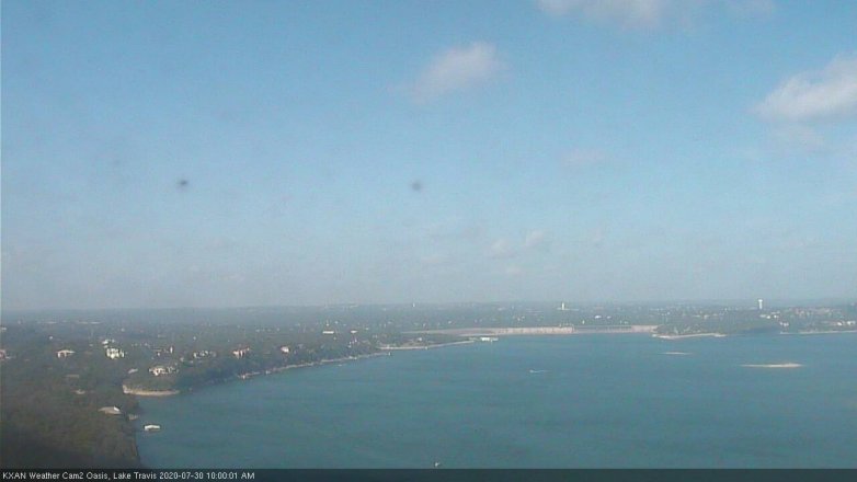 Lake Travis webcam, July 30, 2020 10:00 AM CT