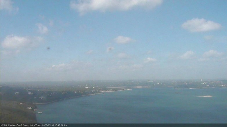 Lake Travis webcam, July 30, 2020 10:45 AM CT