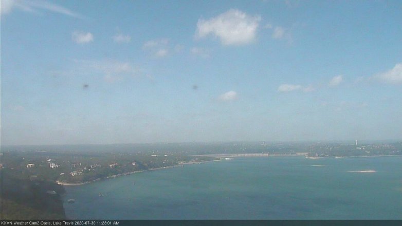 Lake Travis webcam, July 30, 2020 11:25 AM CT