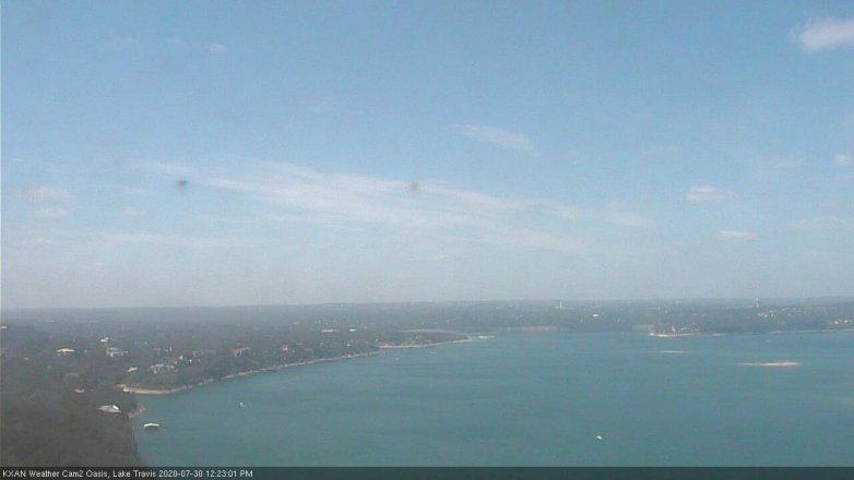 Lake Travis webcam, July 30, 2020 12:25 PM CT