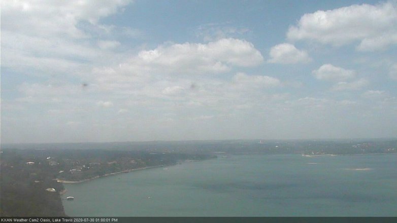 Lake Travis webcam, July 30, 2020 1:00 PM CT
