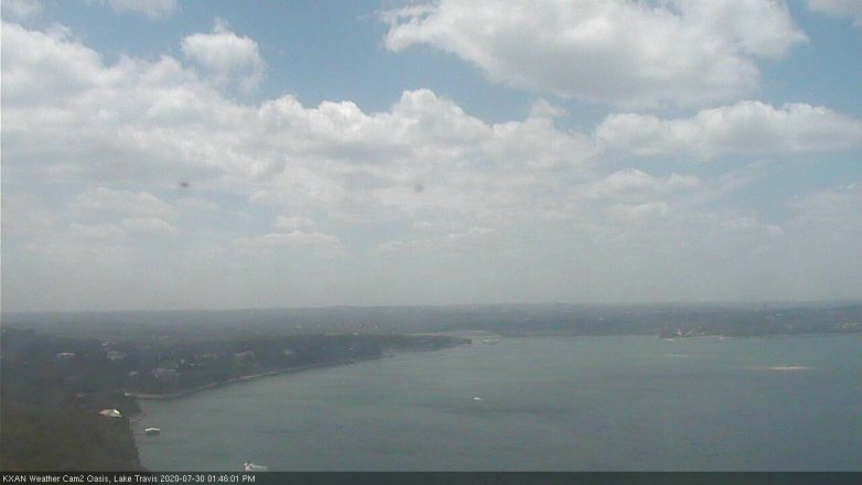 Lake Travis webcam, July 30, 2020 1:45 PM CT
