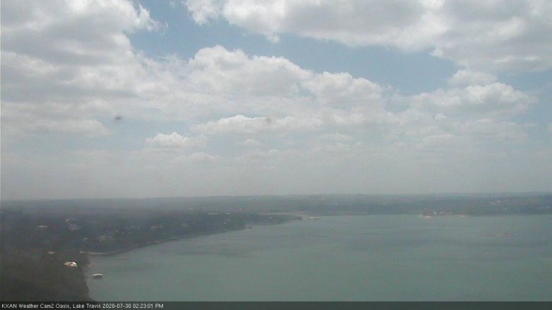Lake Travis webcam, July 30, 2020 2:25 PM CT