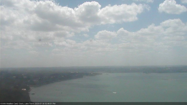 Lake Travis webcam, July 30, 2020 2:45 PM CT