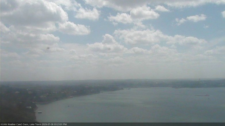 Lake Travis webcam, July 30, 2020 3:25 PM CT