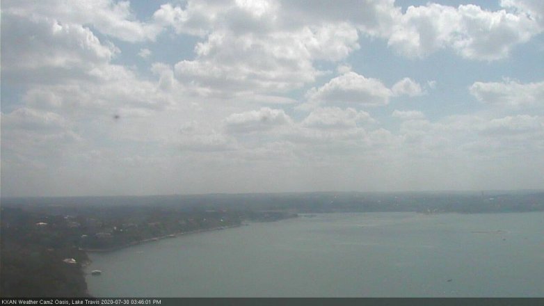 Lake Travis webcam, July 30, 2020 3:45 PM CT