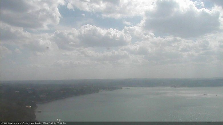 Lake Travis webcam, July 30, 2020 4:25 PM CT