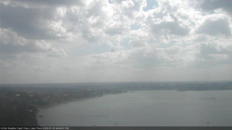 Lake Travis webcam, July 30, 2020 4:45 PM CT