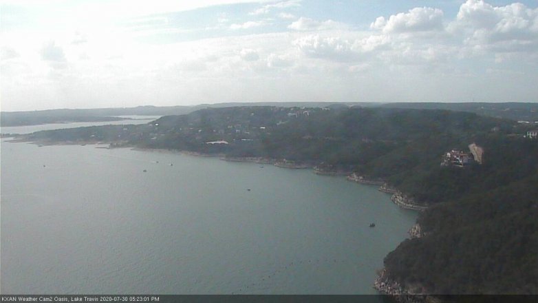 Lake Travis webcam, July 30, 2020 5:25 PM CT