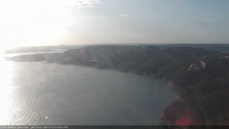 Lake Travis webcam, July 30, 2020 7:00 PM CT