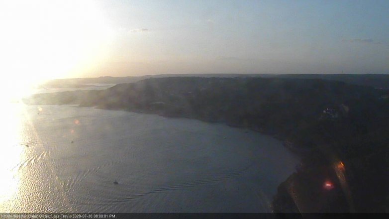 Lake Travis webcam, July 30, 2020 8:00 PM CT
