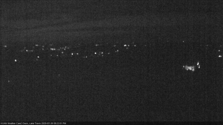 Lake Travis webcam, July 30, 2020 9:25 PM CT