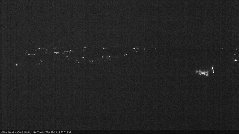 Lake Travis webcam, July 30, 2020 11:00 PM CT
