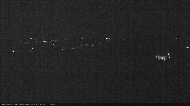 Lake Travis webcam, July 30, 2020 11:25 PM CT