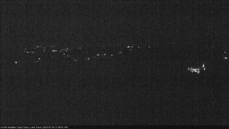 Lake Travis webcam, July 30, 2020 11:45 PM CT