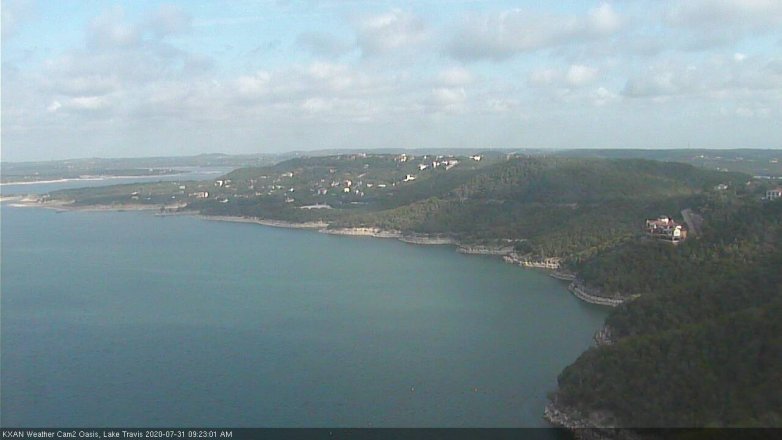Lake Travis webcam, July 31, 2020 9:25 AM CT