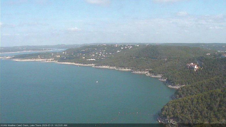 Lake Travis webcam, July 31, 2020 10:25 AM CT