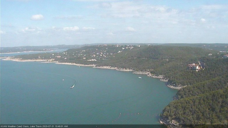 Lake Travis webcam, July 31, 2020 10:45 AM CT