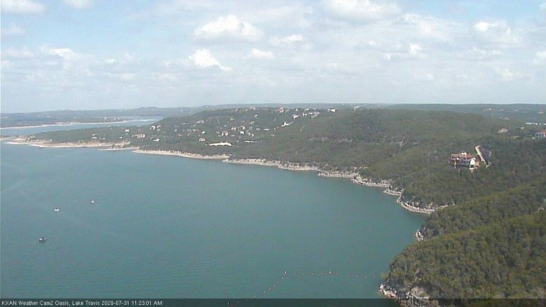 Lake Travis webcam, July 31, 2020 11:25 AM CT