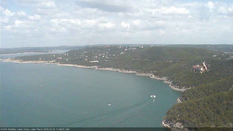 Lake Travis webcam, July 31, 2020 11:45 AM CT