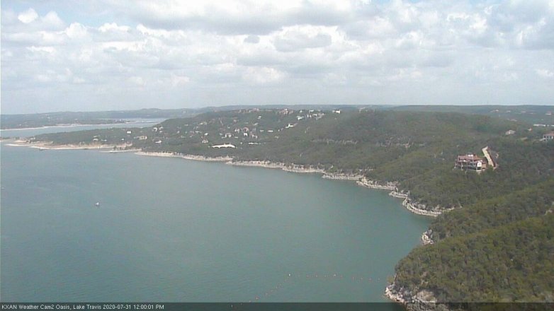 Lake Travis webcam, July 31, 2020 12:00 PM CT