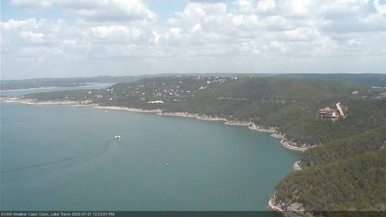 Lake Travis webcam, July 31, 2020 12:25 PM CT