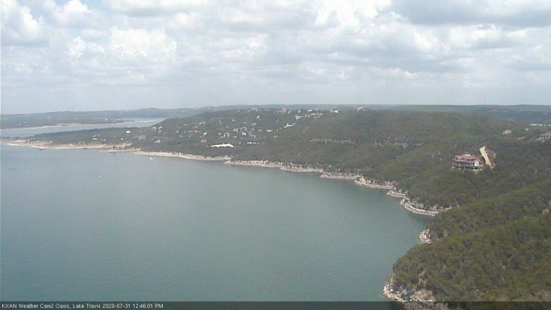 Lake Travis webcam, July 31, 2020 12:45 PM CT
