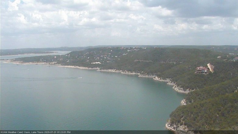 Lake Travis webcam, July 31, 2020 1:25 PM CT