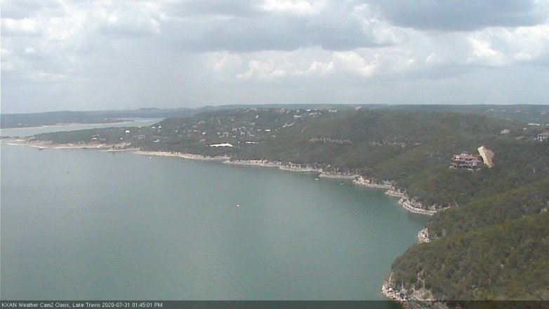 Lake Travis webcam, July 31, 2020 1:45 PM CT