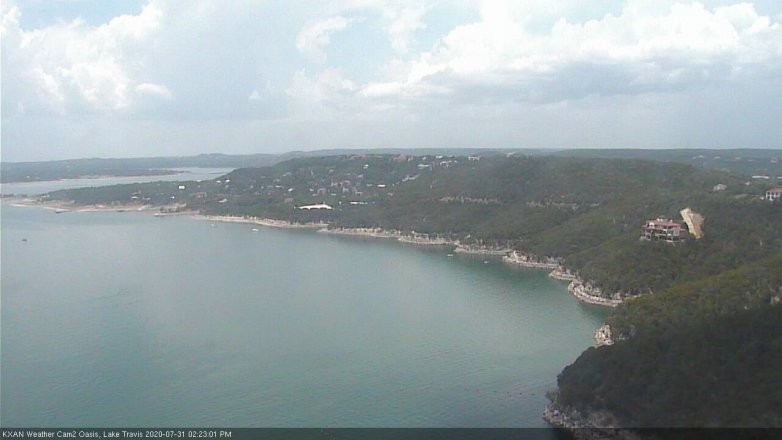 Lake Travis webcam, July 31, 2020 2:25 PM CT