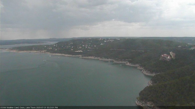 Lake Travis webcam, July 31, 2020 3:25 PM CT